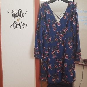 Floral, longsleeve flow dress